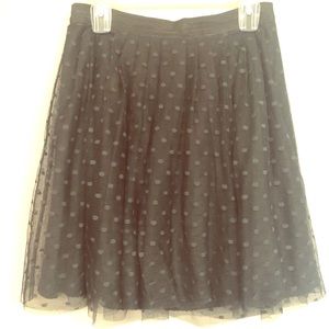 Black Tulle Skirt w/ polka dots